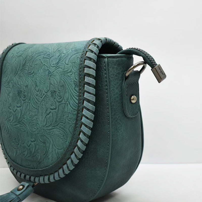 Bohemian-Style Vintage Flip-Top Crossbody Mini Bag